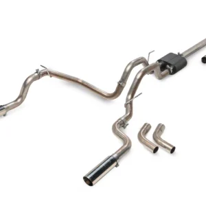C&L Dual Exhaust System with Polished Tips; Side/Rear Exit