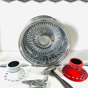 13 X 7 Reverse Chrome 100 Spoke Wire Wheels ( Set of 4 )