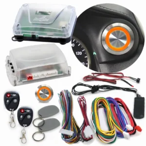 billet-push-button-engine-start-stop-with-keyless-entry-remote-start-and-rfid-kit-orange-led-universal-some-adaptation-may-be-required