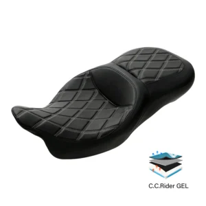 gel-seat-c-c-rider-touring-seat-2-up-seat-driver-passenger-seat-for-harley-cvo-road-glide-electra-glide-street-glide-road-king-lattice-2009-2023